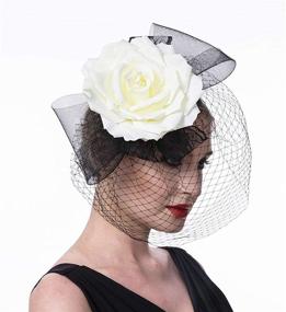 img 1 attached to 🌟 Litter Star Fascinators Cocktail SY04 Cream: Elegant Women's Accessories for Special Occasions