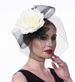 img 3 attached to 🌟 Litter Star Fascinators Cocktail SY04 Cream: Elegant Women's Accessories for Special Occasions