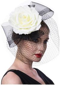 img 4 attached to 🌟 Litter Star Fascinators Cocktail SY04 Cream: Elegant Women's Accessories for Special Occasions