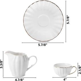 img 2 attached to 🍶 BTaT Classic Creamer Porcelain Serving: Elegant and Timeless Addition to Your Table