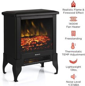 img 3 attached to 🔥 TURBRO Suburbs TS17 Compact Electric Fireplace Stove: Realistic Flame, CSA Certified, Overheating Protection - Perfect for Small Spaces - 18" 1400W