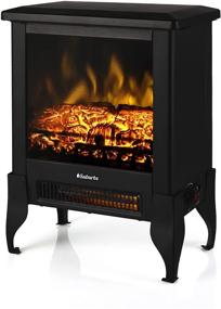 img 4 attached to 🔥 TURBRO Suburbs TS17 Compact Electric Fireplace Stove: Realistic Flame, CSA Certified, Overheating Protection - Perfect for Small Spaces - 18" 1400W
