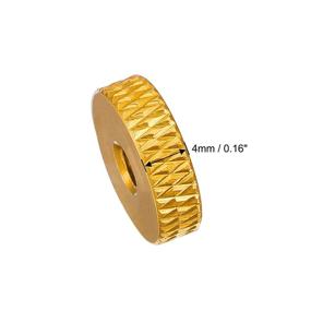 img 1 attached to Uxcell Flat Knurled Nut - M4 X 14Mm X 4Mm Thumb Nuts Lock Adjusting Nuts Aluminum Alloy Golden 5Pcs