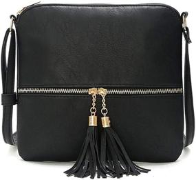 img 4 attached to DukeTea Medium Crossbody Crossover Handbag Women's Handbags & Wallets