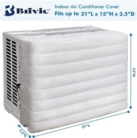 img 3 attached to 🌬️ Brivic Indoor Air Conditioner Cover - White, 21 x 15 x 3.5 inches (L x H x D) - AC Cover for Inside Window Unit
