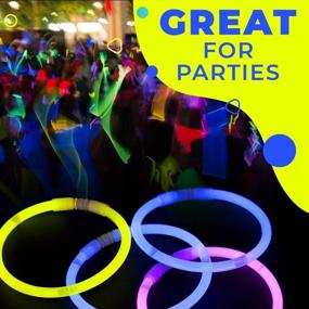 img 3 attached to 🎉 100 Pack Colorful Glow Sticks: Ultimate Party Supply for Weddings, Birthdays, and More - 8" Glowsticks and Connectors - Fun for Kids and Adults!