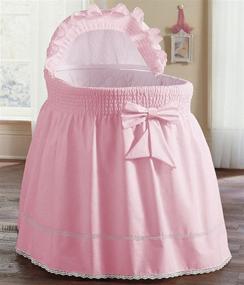 img 1 attached to Baby Doll Bedding Classic Sea Shell Bassinet Bedding for Girls 👶 in Pink - Pack of 1, Dimensions: 0.98 x 0.98 x 0.98 Inches