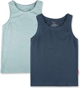 img 4 attached to 👕 Boys' Navy and Gray Little Cotton 2 Pack Undershirts - Tops, Tees & Shirts