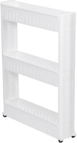 img 4 attached to 🧺 Space-Saving 28-inch Slim Slide Out Storage Tower for Laundry, Bathroom, or Kitchen - By Trademark Innovations