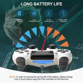 img 1 attached to 🎮 PS4 Controller for Playstation 4, Wireless Gamepad for PS4/Pro/Slim/PC/iOS 13.0/Android 10 with Dual Vibration/Speaker/Gyro/Touchpad