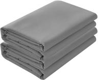 🛏️ basic choice 2-pack flat sheets: breathable, wrinkle and fade resistant bed top sheet for king/cal king - charcoal logo