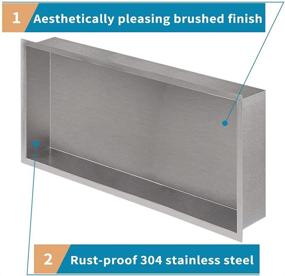 img 2 attached to Sanbege Stainless Recessed Bathroom Organizer