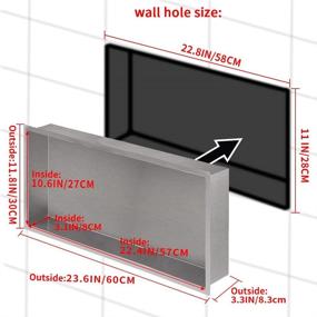 img 1 attached to Sanbege Stainless Recessed Bathroom Organizer