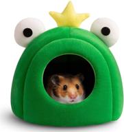 🐾 hollypet warm small pet animals bed - dutch pig hamster nest hedgehog rat chinchilla guinea habitat mini house in green bullfrog color логотип