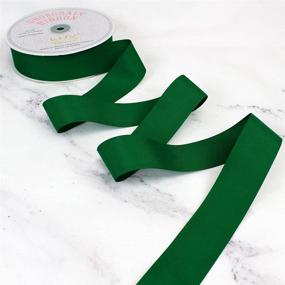 img 2 attached to 🎀 Shop Creative Ideas Solid Grosgrain Ribbon, Emerald Green - 1.5-Inch Width, 50-Yard Roll!