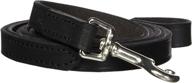 hamilton black leather training lead logo