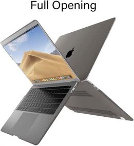 img 1 attached to 👉 Matte Gray LONGHUA 4 in 1 Case for MacBook Pro 13 inch 2020 (Model A2338 M1 A2289 A2251) - Durable Plastic Hard Shell with Keyboard Cover Skin & Screen Protector for Mac Pro 13" Touch ID