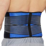 🔵 neotech care neoprene back brace – enhanced double compression, vibrant blue color, large size логотип