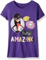 👕 incredible style: disney girls' the incredibles 2 violet pretty amazing t-shirt logo