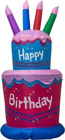 img 3 attached to 6FT Giant Inflatable TRMESIA Happy Birthday Cake: Perfect Celebration Decor