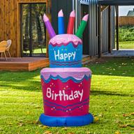 6ft giant inflatable trmesia happy birthday cake: perfect celebration decor logo