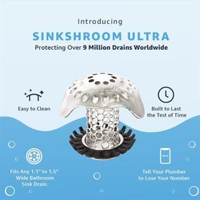 img 1 attached to 💧 Stainless Steel SinkShroom Ultra: The Revolutionary Bathroom Sink Drain Protector