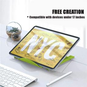 img 1 attached to Laptop Ergonomic Adjustable Portable Tablet Laptop Accessories