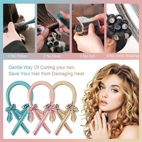 img 3 attached to Heatless Curling Headband Natural Suitable Hair Care