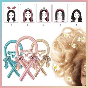 img 1 attached to Heatless Curling Headband Natural Suitable Hair Care