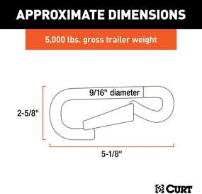 img 3 attached to 🔗 CURT 81288 Snap Hook Trailer Safety Chain Hook Carabiner Clip, 9/16-Inch Diameter, Rated at 5,000 lbs