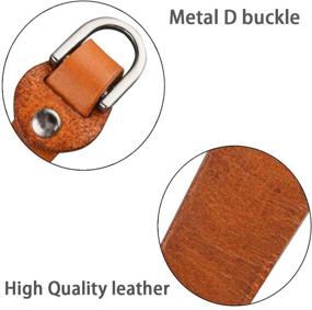 img 1 attached to 🔗 CTZD Fully Leather Zipper Pulls Tab Tags Cord Pulls - Replacement Metal Zipper Handle Mend Fixer for Suitcases, Jackets, Backpacks, Coats - Ideal for Boots, Handbags, and Purses (Brown, Pack of 4)