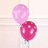 🎈 12 inch polka dot latex balloons - nuolux 50 pcs - ideal decoration for wedding, birthday party (rose red pink) логотип