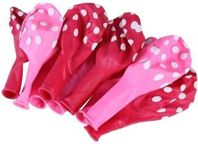 img 1 attached to 🎈 12 Inch Polka Dot Latex Balloons - NUOLUX 50 Pcs - Ideal Decoration for Wedding, Birthday Party (Rose Red Pink)