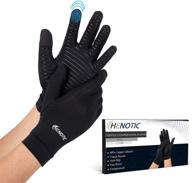 🧤 relieve arthritis & carpal tunnel: 2 pairs copper compression gloves for women/men - touch screen, anti-slip design, relieve aches, rheumatoid pains & joint swelling logo