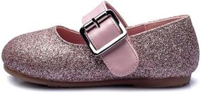 img 1 attached to 👧 Chiximaxu Adorable Buckle Ballerina Flat: Perfect for Little Girls (Toddler/Little Kid)