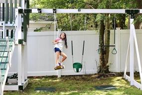 img 2 attached to 🌳 Swurfer Swingset Conversion Bracket - Convert Your Swingset to a Swurfset, No Tree Needed! Heavy Duty Horse Glider Bracket for Swing Set Attachment (Green)