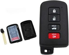 img 4 attached to WFMJ 89904-06140 HYQ14FBA Keyless Entry Remote Key Case Shell Fob for Toyota Avalon Camry Corolla RAV4 - 4 Buttons