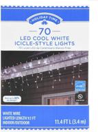 🎄 holiday time 70 led cool white micro icicle lights логотип