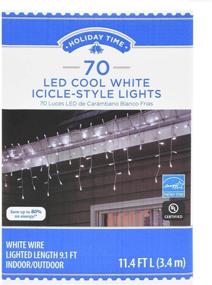 img 2 attached to 🎄 Holiday Time 70 LED Cool White Micro Icicle Lights