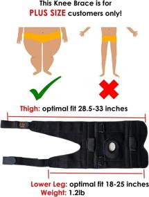 img 2 attached to 🦵 Vievibrante Hinged Knee Brace Plus Size - Front Closing Support for Plus Size Men and Women