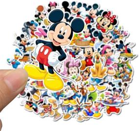 img 1 attached to 50Pcs Disney Mickey Waterproof Stickers - Ideal for Water Bottles, Cups, Laptops, Guitars, Cars, Motorcycles, Bikes, Skateboards, Luggage, and More - Vinyl Graffiti Patches by JHSL