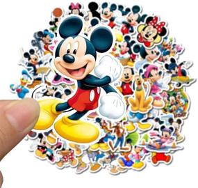 img 2 attached to 50Pcs Disney Mickey Waterproof Stickers - Ideal for Water Bottles, Cups, Laptops, Guitars, Cars, Motorcycles, Bikes, Skateboards, Luggage, and More - Vinyl Graffiti Patches by JHSL