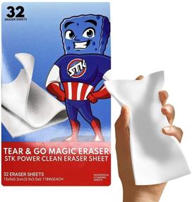 img 4 attached to 🧽 STK Magic Tear & Go Cleaning Sheets - 32 Magic Cleaning Sheets for All Surfaces - Kitchen Bathroom Furniture Leather Car Steel - Add Water for Effortless Dirt Removal - Melamine - Universal Cleaner