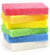 🧽 non-scratch compressed cellulose sponges: 12 pack for kitchen and bathroom, ideal for dish washing logo