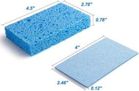 img 2 attached to 🧽 Non-Scratch Compressed Cellulose Sponges: 12 Pack for Kitchen and Bathroom, Ideal for Dish Washing