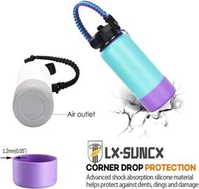 img 3 attached to 🏞️ LX-SUNCX Purple Cyan Paracord Handle Strap Cord for 32oz-40oz Bottles