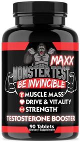 img 4 attached to Monster Test MAXX Testosterone Booster for Men - Powerful Energy Pills for Natural Muscle Growth & Pump - Ultimate Kit to Boost Drive and Vitality (1-Pack)