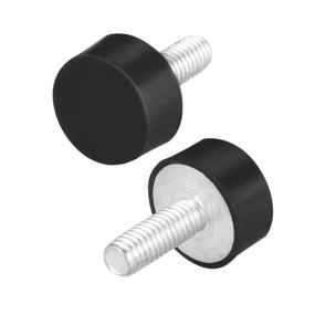 img 4 attached to Uxcell Cylindrical Vibration Isolators Threaded Power Transmission Products for Shock & Vibration Control