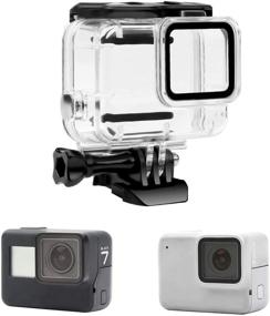 img 3 attached to 🎥 GoPro Hero 7 White & Silver Waterproof Housing Case by FitStill - Ultimate 45m Underwater Dive Case Shell with Bracket Accessories for Go Pro Hero7 Action Camera