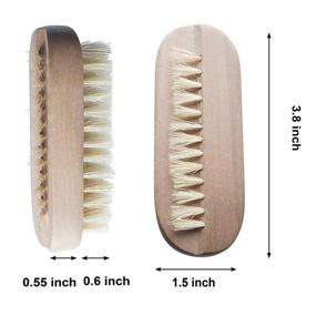 img 3 attached to 🧼 Beautyours 2 Pack Wooden Two-sided Hand & Nail Brush for Effective Fingers Cleaning, Manicure, Pedicure, and Nail Scrubbing – Natural Wood and Bristle Fingernail and Toenail Brushes for Men, Women, and Girls